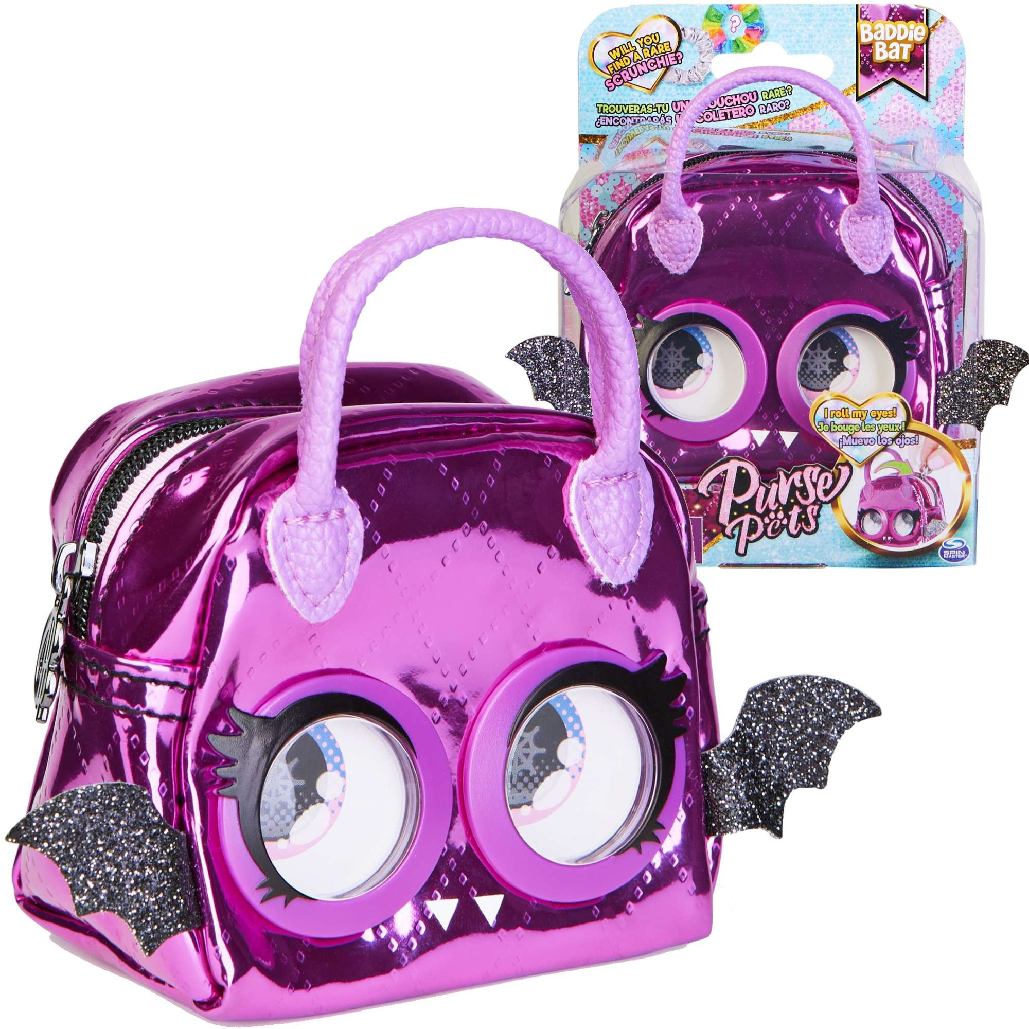 Purse Pets Micro nietoperz Baddie Bat torebka z oczami dla dzieci brelok