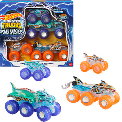 Hot Wheels Monster Trucks zestaw pojazdów w skali 1:64 Power Smashers Tracks Big Rig
