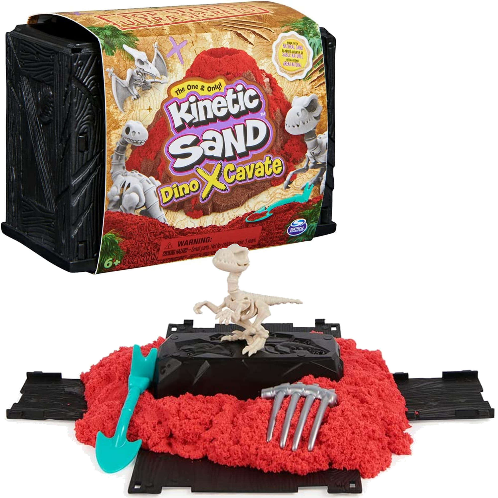 Piasek kinetyczny Wykopaliska Dino XCavate Zestaw poszukiwanie Szkielet Dinozaur Kinetic Sand + akcesoria