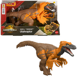 Figurka Dinozaur Utahraptor Jurassic World Rebirth Wild Roar dźwięk 26 cm