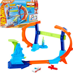 Hot Wheels Stunt Tracks tor samochodowy Mistrzowski Skok Pętla Corkscrew Jump Champion tor + pojazd