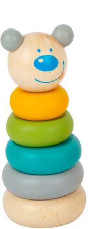 Small Foot Maskotka pluszowy lis + drewniana układanka wieża Miś