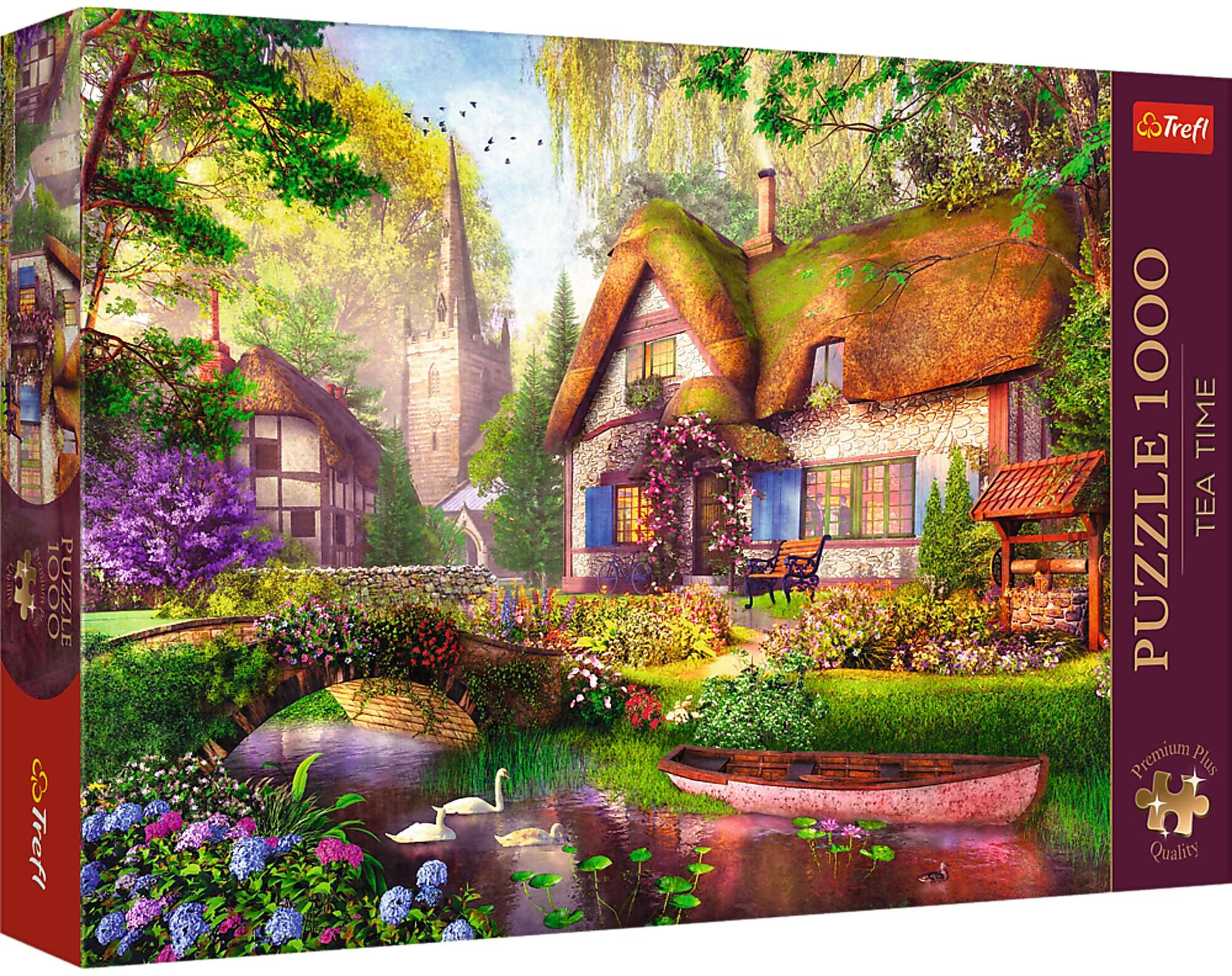 Puzzle 1000 Urocza chatka w lesie Trefl