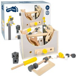 Drewniana skrzynka z narzędziami 24 elementy