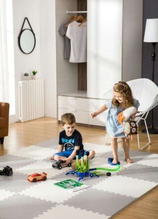 Mata piankowa podłogowa Humbi 360x240 Duże puzzle piankowe wodoodporne bezpieczne 24 szt. żółty, biały