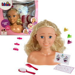 Lalka Głowa do stylizacji czesania włosów Fryzjer Wizażystka Sara