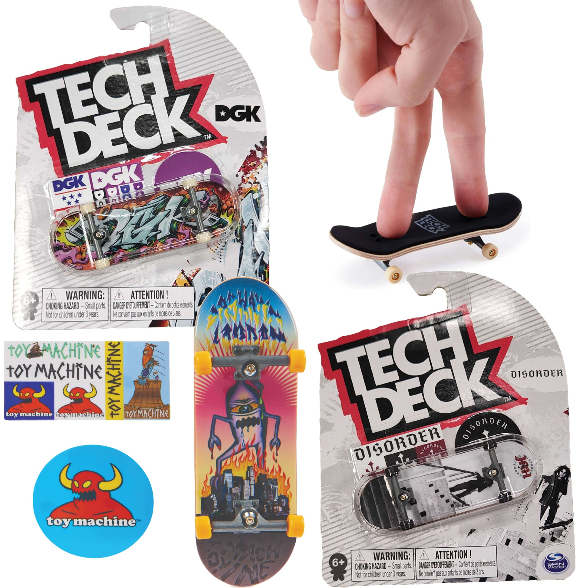 Tech Deck zestaw 3 deskorolki fingerboard MIX - wysyka losowa