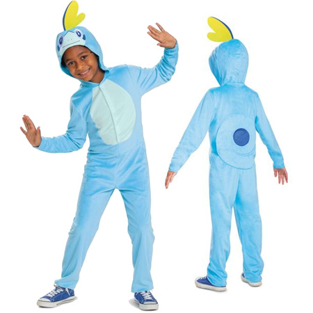 Strój karnawałowy Pokemon Sobble kostium niebieskie przebranie 126-136 cm (7-8 lat) Kigurumi