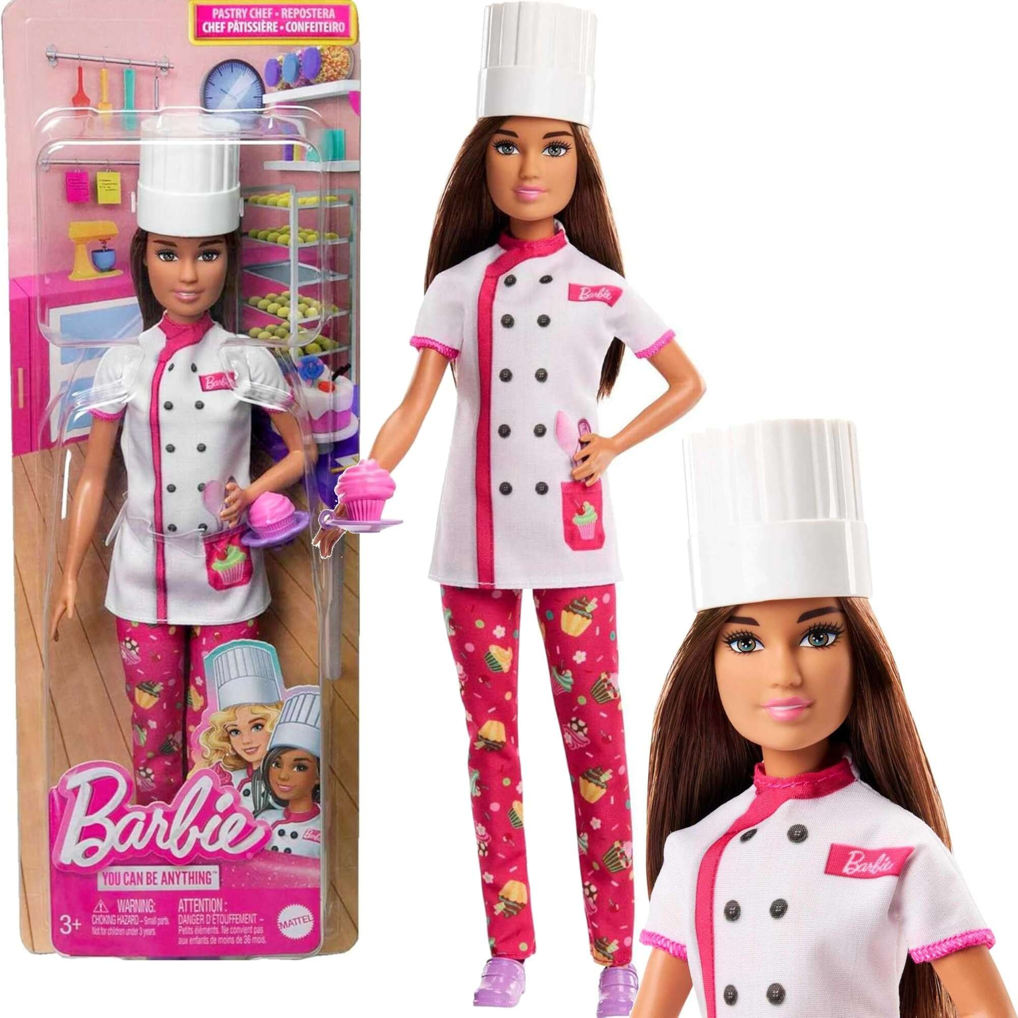 Lalka Barbie Cukierniczka Kariera Mistrzyni deserw cukiernictwa 27 cm