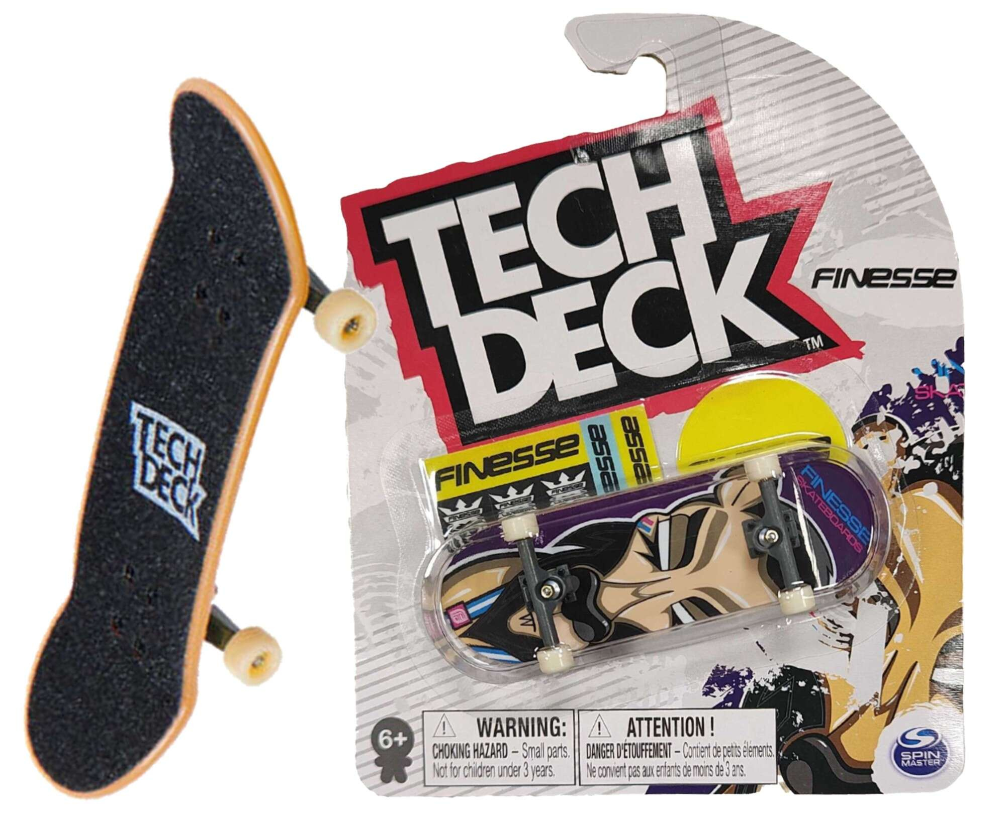 Tech Deck deskorolka fingerboard Finesse duy Lew + naklejki