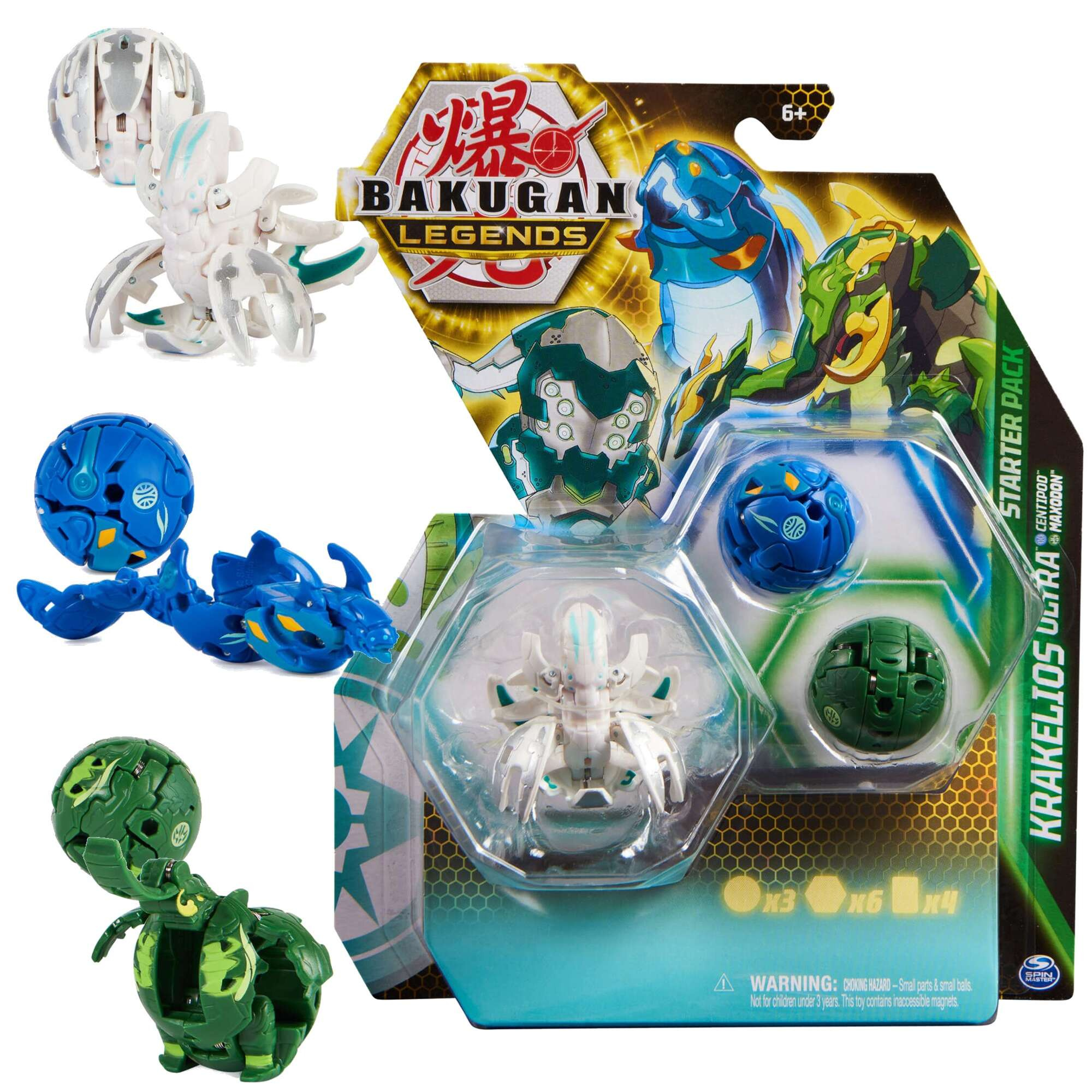 Bakugan Legends Zestaw startowy Krakelios Ultra 3 figurki + karty