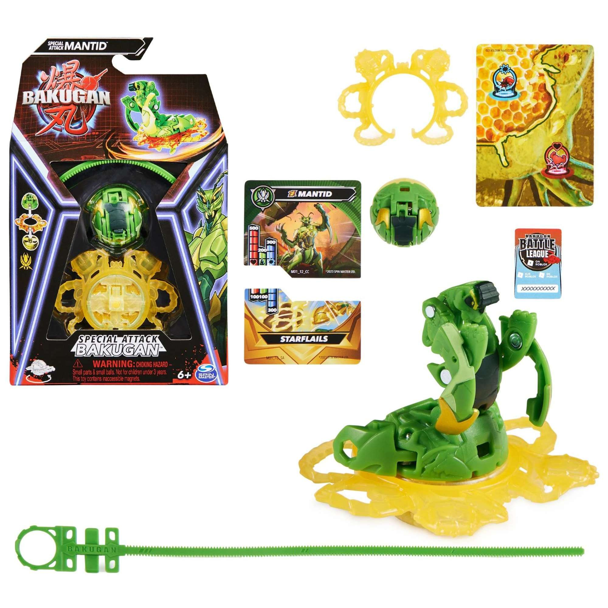 Bakugan Special Attack Mantid Wirujca figurka akcji + karty