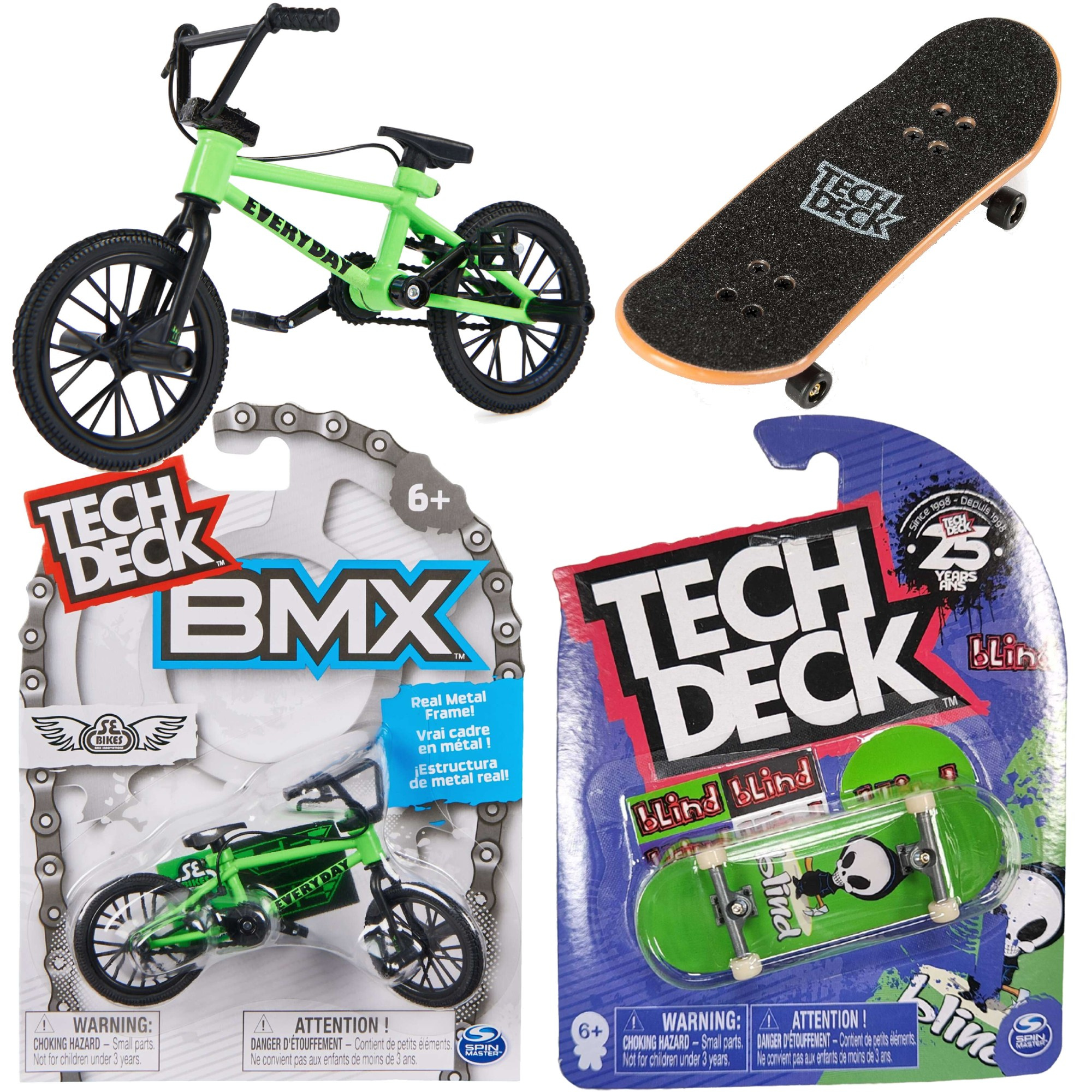 Zestaw Rower BMX Everyday SE Bikes Fingerbike + deskorolka Blind Fingerboard Tech Deck