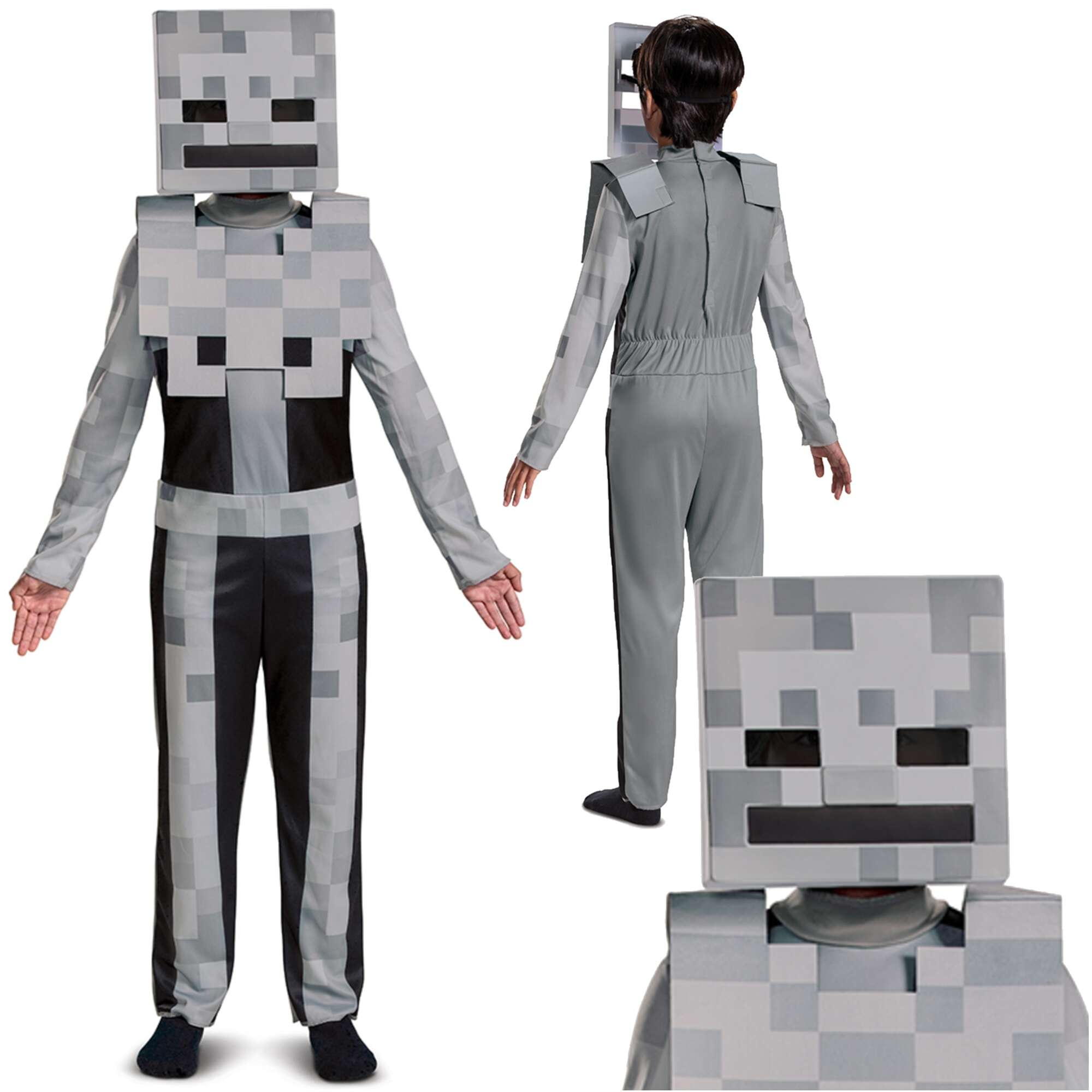 Minecraft strj karnawaowy dla chopca Skeleton Biay Szkielet kostium przebranie 134-146 cm (10-12 lat)