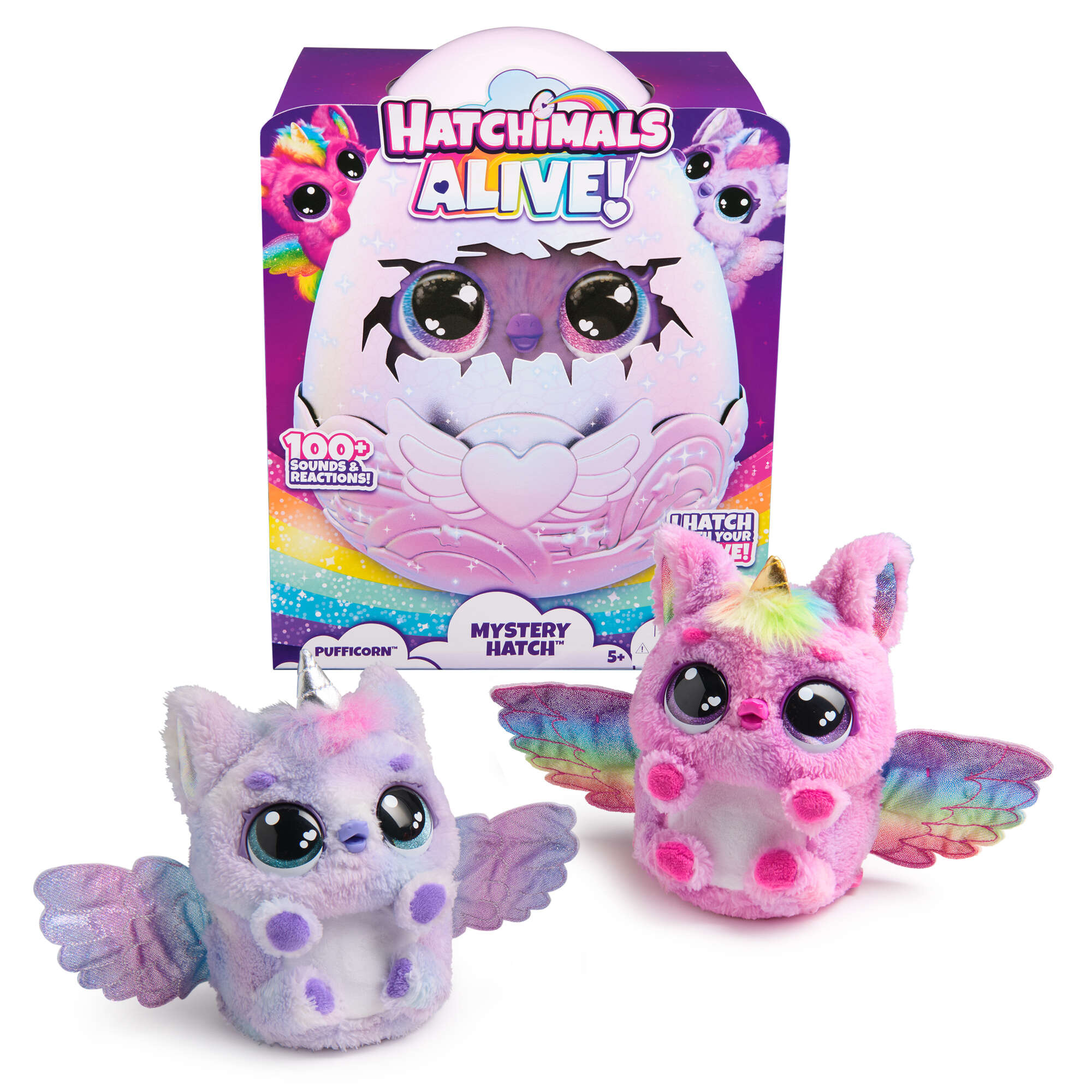 Hatchimals Alive Mystery Hatch Pufficorn- Magiczne Jajko Niespodzianka ze wiatem i dwikiem