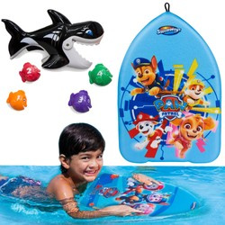 Psi Patrol Deska Pływacka Do Nauki Pływania 43 Cm Swimways + Zabawka Do Basenu Orka i rybki SwimWays