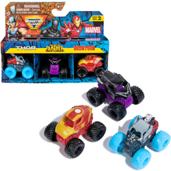 Monster Jam zestaw 3 auta Mini Jams Marvel Thor Black Panther Iron Man