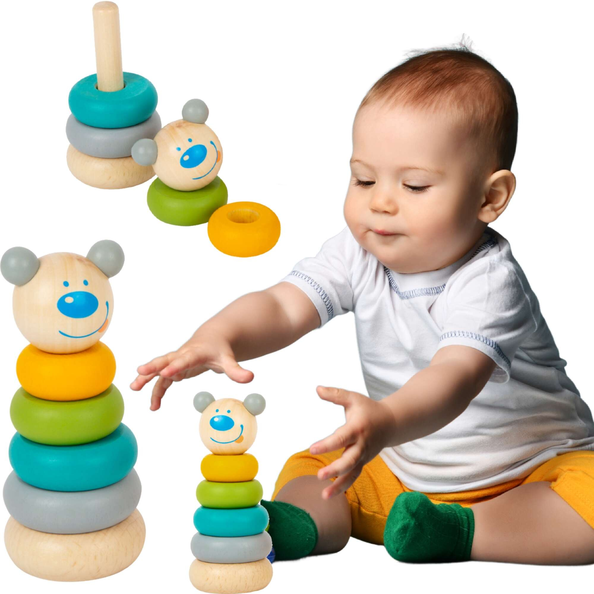 Drewniana Wiea Mi Ukadanka Piramida Montessori Small Foot