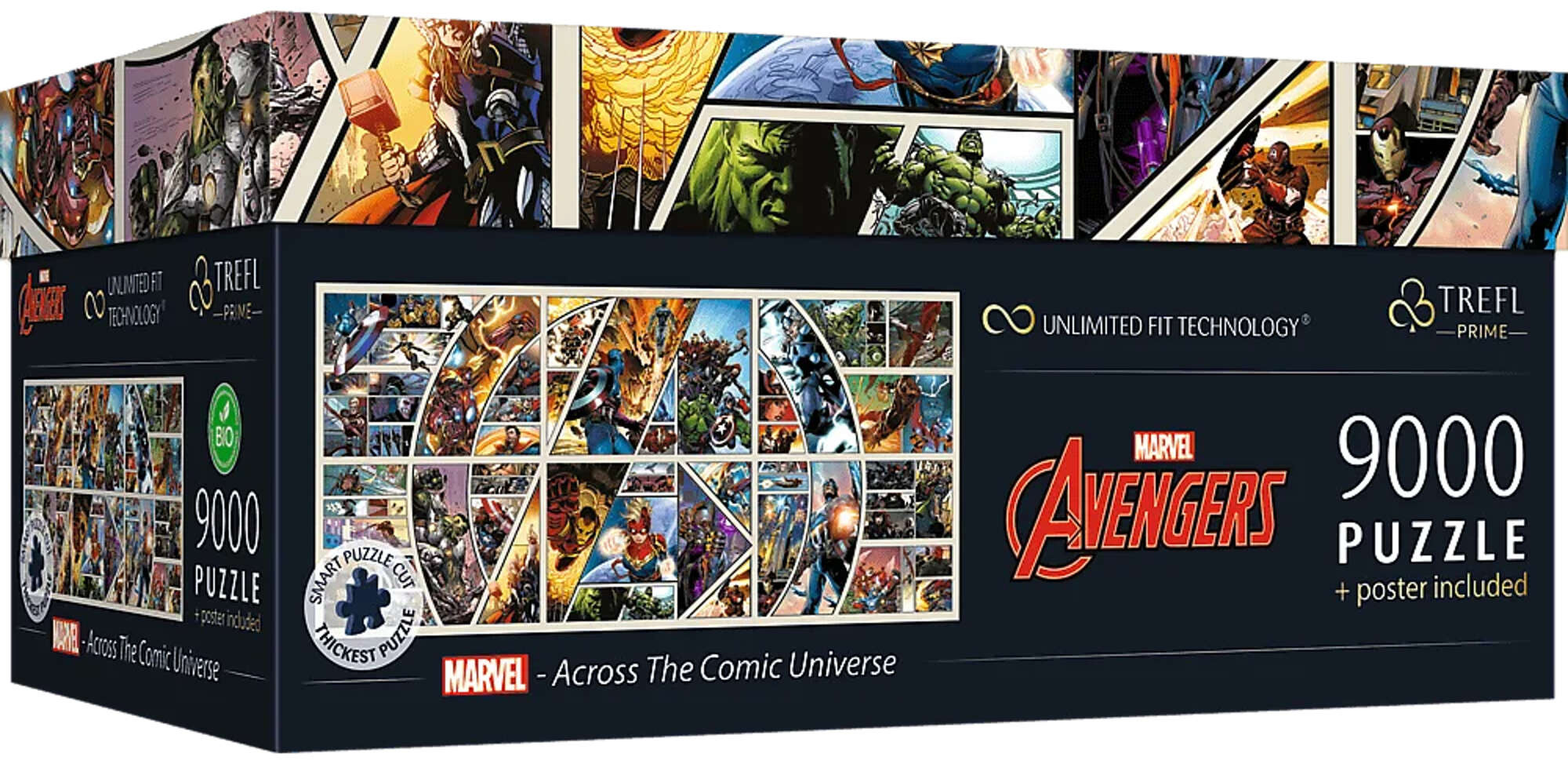 Puzzle Trefl 9000 Avengers Marvel Comic Universe UFT + plakat