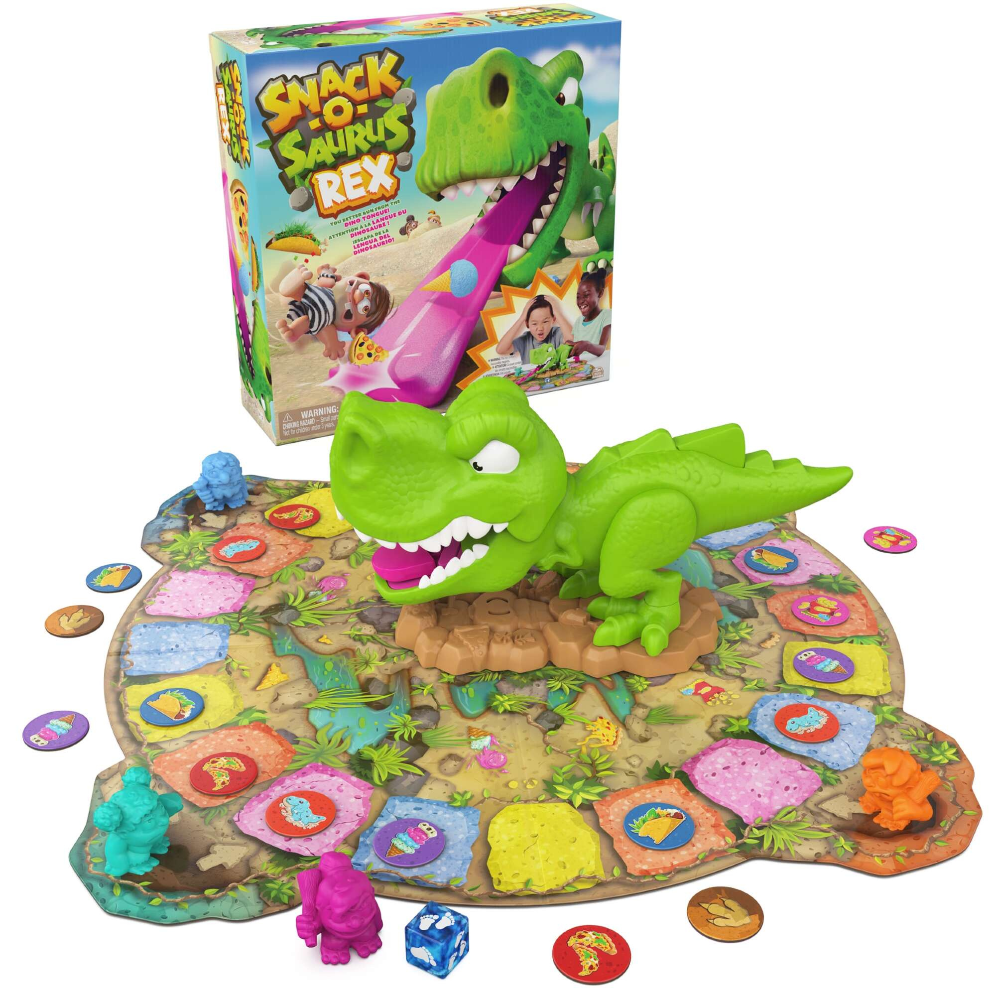 Gra Rex Snack-o-Saurus 5+ Gra Rodzinna Planszowa Dla Dzieci Spin Master