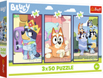 Puzzle Trefl 3 x 50 Bluey Rodzina Bluey