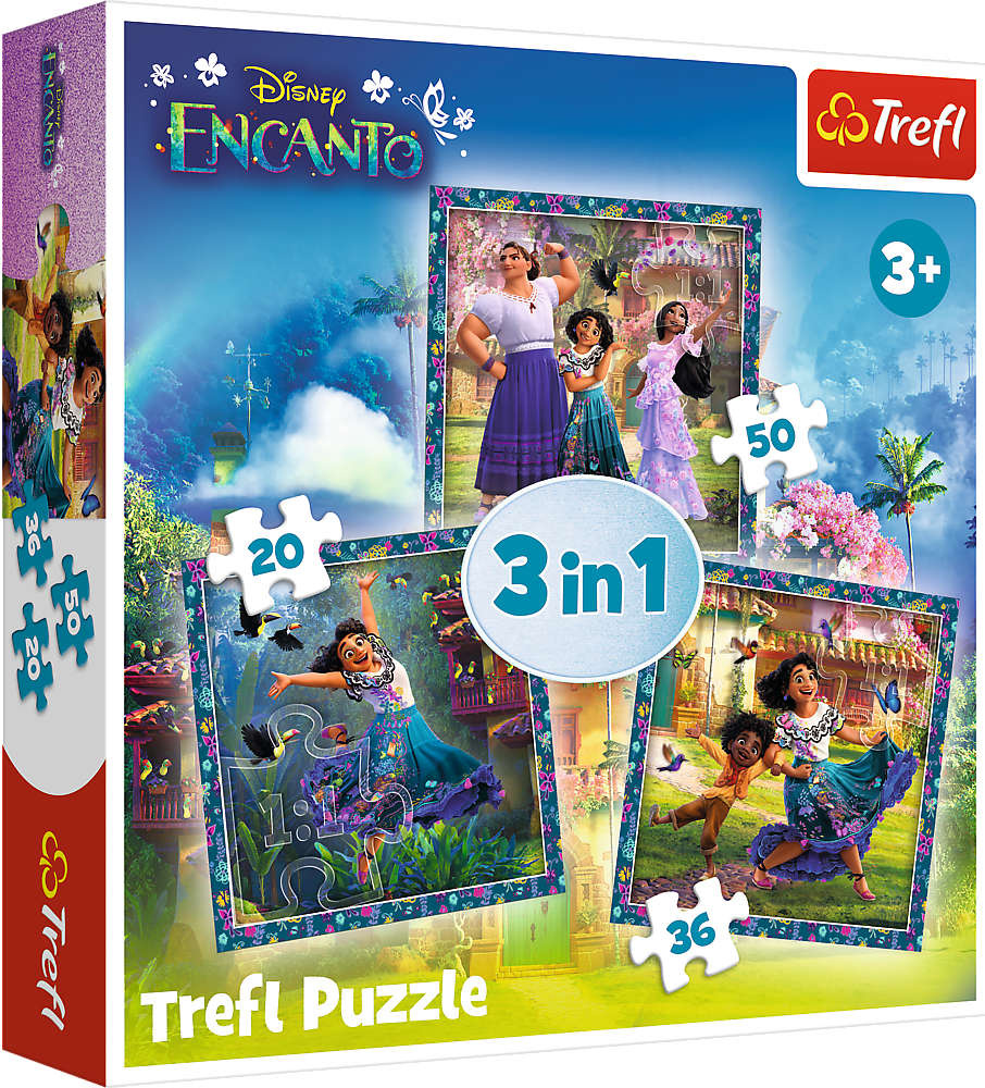 Puzzle 3w1 Bohaterowie Magicznego Encanto Disney 106 elementw