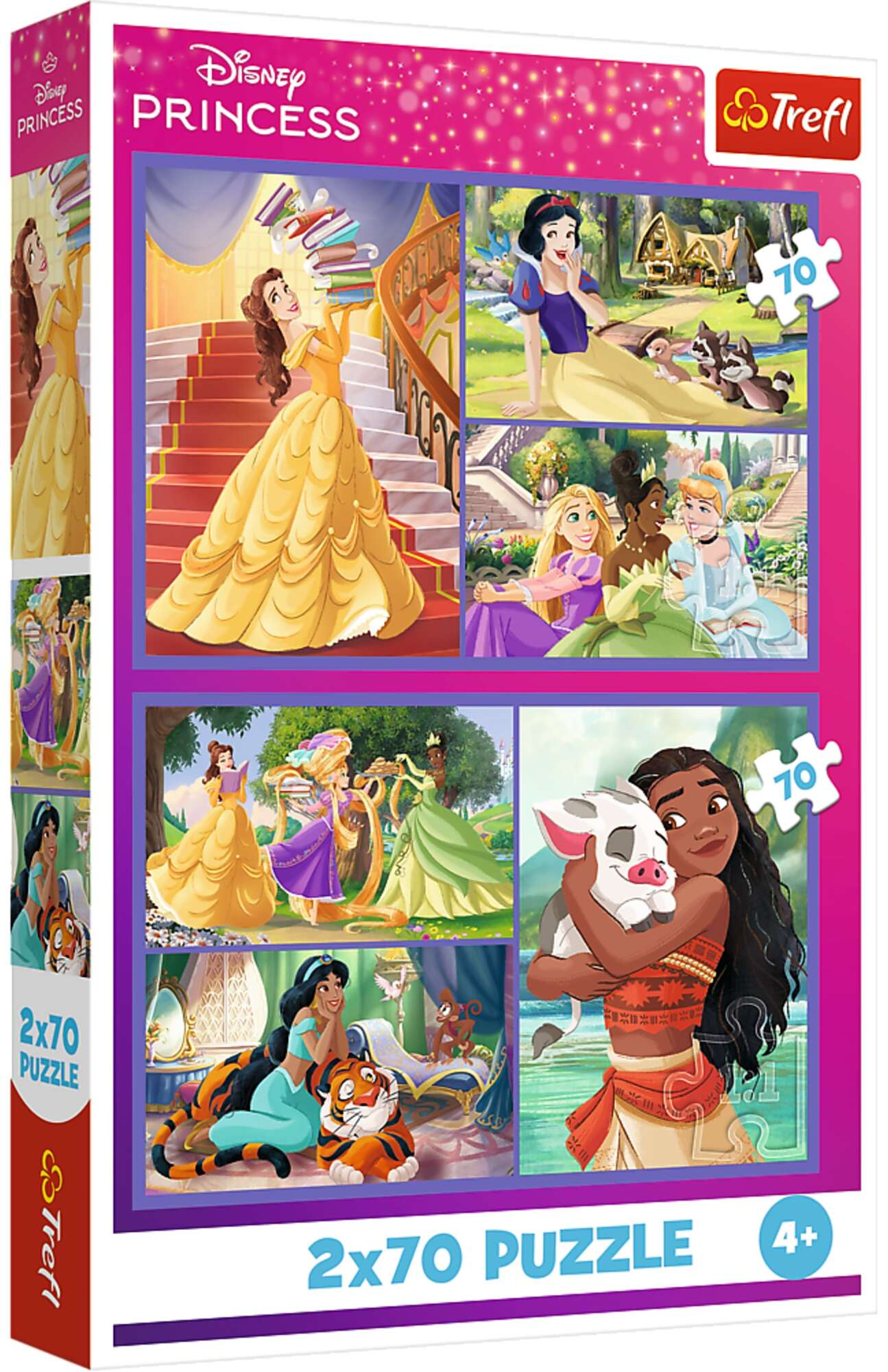 Puzzle Trefl 2 x 70 Ksiniczki Disney Bajkowe dni Disney Princess