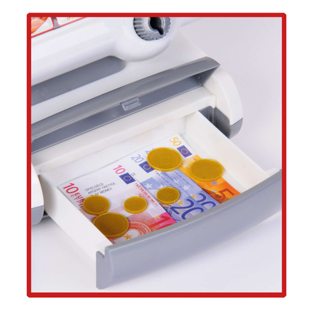 Elektroniczna kasa sklepowa + zabawkowy koszyk na zakupy z akcesoriami dla dzieci AGD 3+