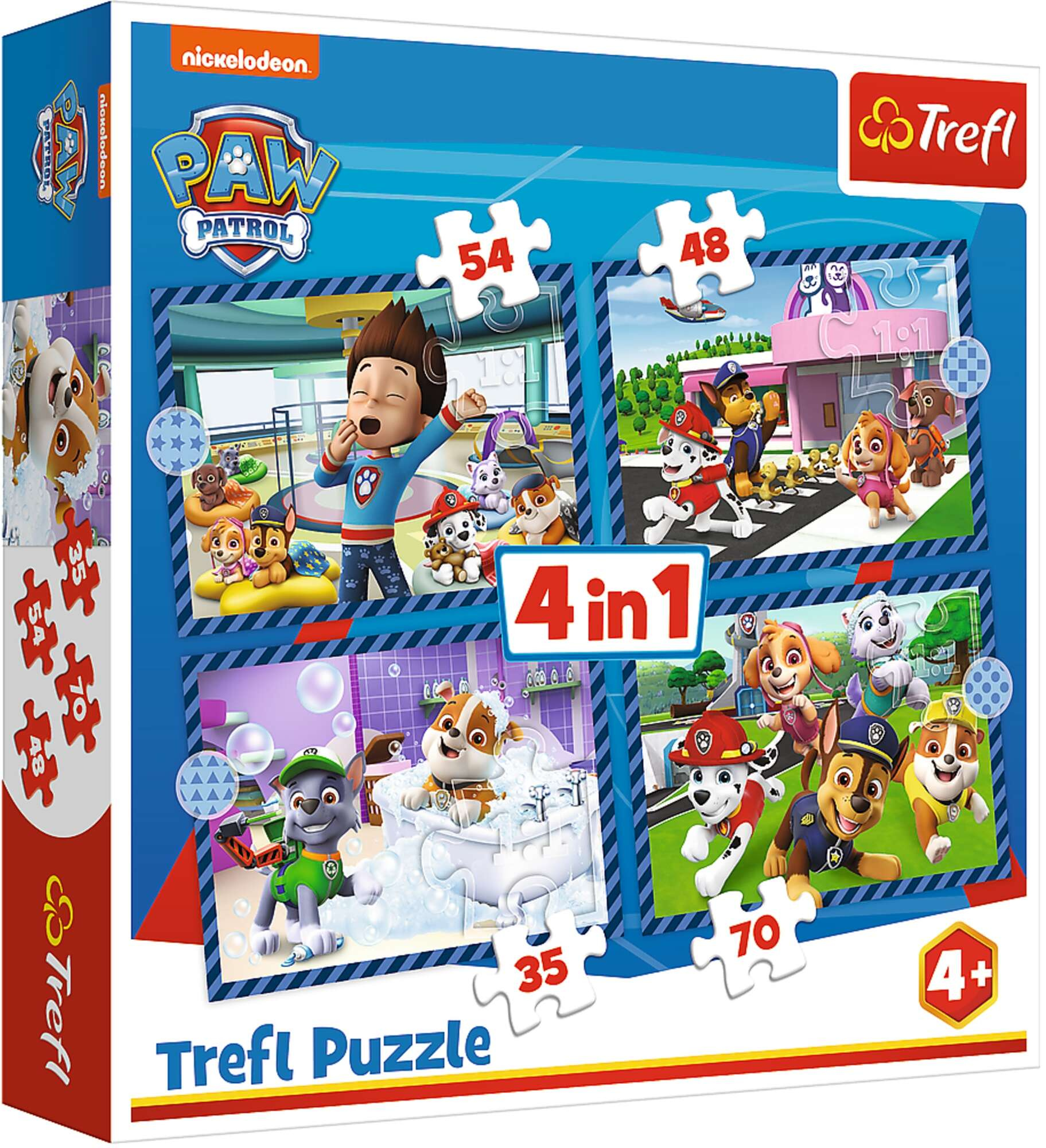 Puzzle Trefl Psi Patrol 4w1 Psie Sprawy Paw Patrol 4+