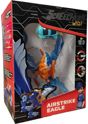 Screechers Wild! Zestaw Tansformujący Pojazd Airstrike Eagle Orzeł samochód moneta