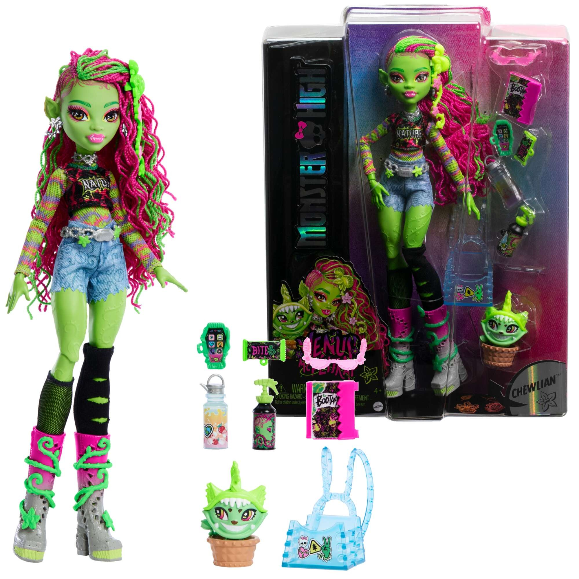 Monster High Zestaw Lalka Venus McFlytrap 30 cm + akcesoria muchowka Straszyceum