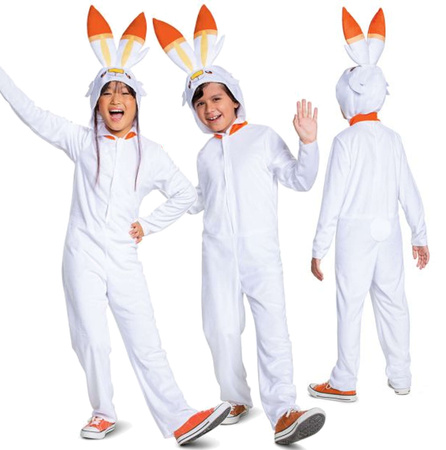 Strój karnawałowy Pokemon Scorbunny kostium białe przebranie 126-136 cm (7-8 lat) Kigurumi