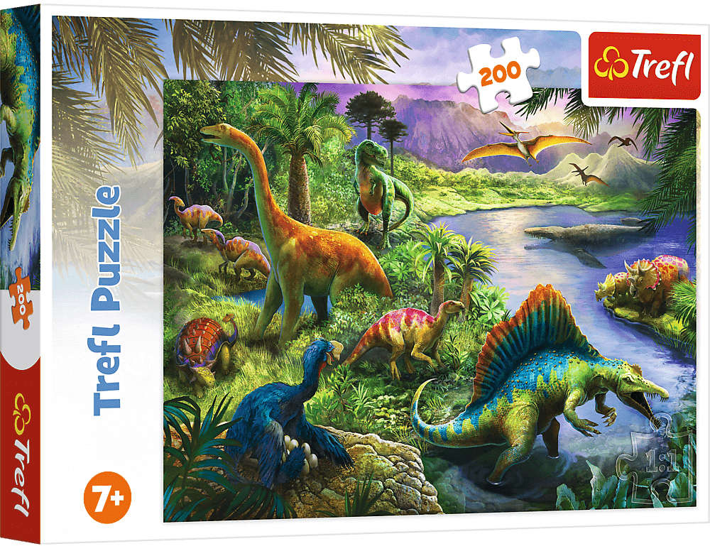 Trefl Puzzle 200 Drapiene dinozaury