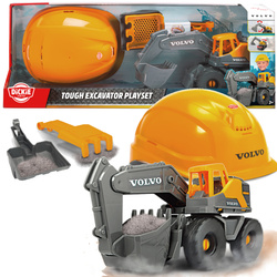 Zestaw Volvo Pojazd budowlany Koparka Auto Akcesoria + Kask Ochronny