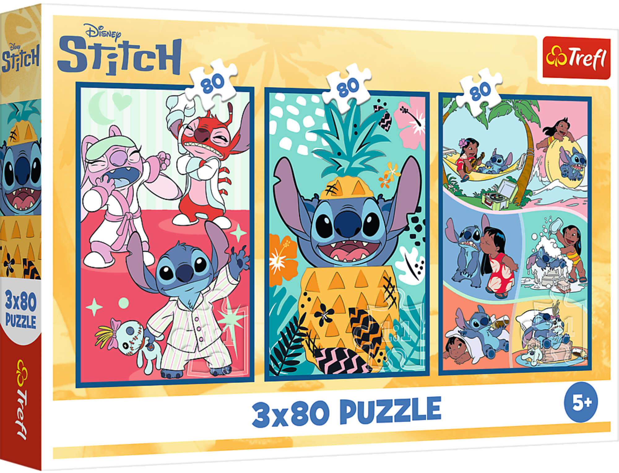 Puzzle Trefl 3 x 80 Stitch wiat Stitcha