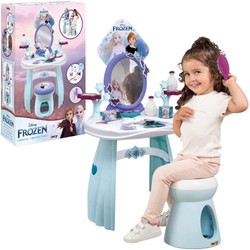 Disney Frozen Kraina Lodu Toaletka z taboretem i lustrem 2w1 + 10 akcesoriów