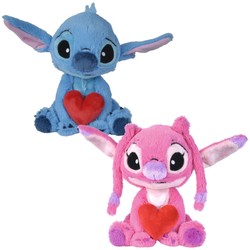 Disney Lilo i Stitch Maskotki pluszak Stitch i Andzia z sercem 25 cm