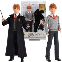 Harry Potter Lalka Ron Weasley ruchoma figurka z różdżką i szatą Gryffindor Hogwart