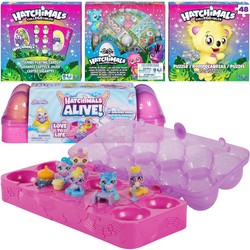 Hatchimals Alive! Love to Live 5 figurek w jajkach i akcesoria + 3 gratisy - puzzle, karty i chińczyk