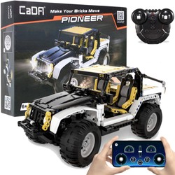 Klocki konstrukcyjne CaDA Zdalnie Sterowany samochód terenowy Auto Jeep Pioneer Pojazd Dual Mode RC 542 elementy