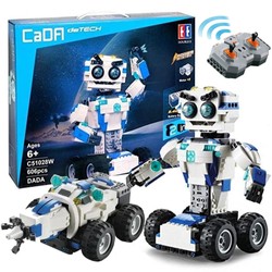 Klocki konstrukcyjne CaDA Zdalnie sterowany Robot DADA 2w1 Pojazd RC 606 elementów