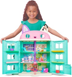 Koci Domek Gabi Interaktywny 60 cm wielki duży dom dla lalek + figurki Kiciuś Panduś i Gabi Gabby's Purrfect Dollhouse DŹWIĘK