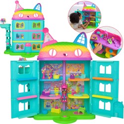 Koci Domek Gabi Wielki tęczowy dom z windą i laleczką Gabby's Celebration Dollhouse z dźwiękiem 60 cm