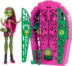 Lalka Monster High Zestaw Venus Straszy Sekrety Ogrodowe Zagadki 26 cm + akcesoria niespodzianki Straszyceum