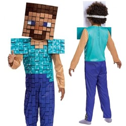 Minecraft kostium, strój karnawałowy Steve 127-136 cm (7-8 lat)