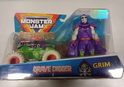 Monster Jam Creatures Grave Digger Grim pojazd + figurka USZKODZONE OPAKOWANIE
