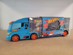 OUTLET Hot Wheels Transporter na 14 aut + 1 auto i znaki drogowe WADLIWY