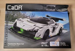 OUTLET Klocki konstrukcyjne CaDA Samochód zdalnie sterowany Auto wyścigowe białe 22 cm Fantasma Race Car Pojazd 322 elementy RC Dual Mode USZKODZONE OPAKOWANIE