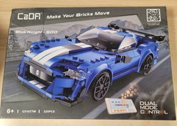 OUTLET Klocki konstrukcyjne CaDA Zdalnie sterowany samochód wyścigowy Niebieskie auto Pojazd Blue Knight 500 Dual Mode RC 325 elementów USZKODZONE OPAKOWANIE