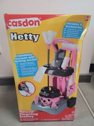 OUTLET Wózek do sprzątania dla dzieci z odkurzaczem i mopem Hetty Deluxe Casdon USZKODZONE OPAKOWANIE
